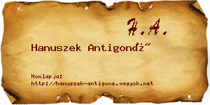 Hanuszek Antigoné névjegykártya
